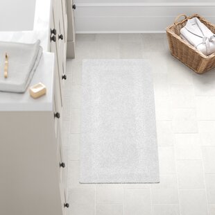 long white bathroom rug